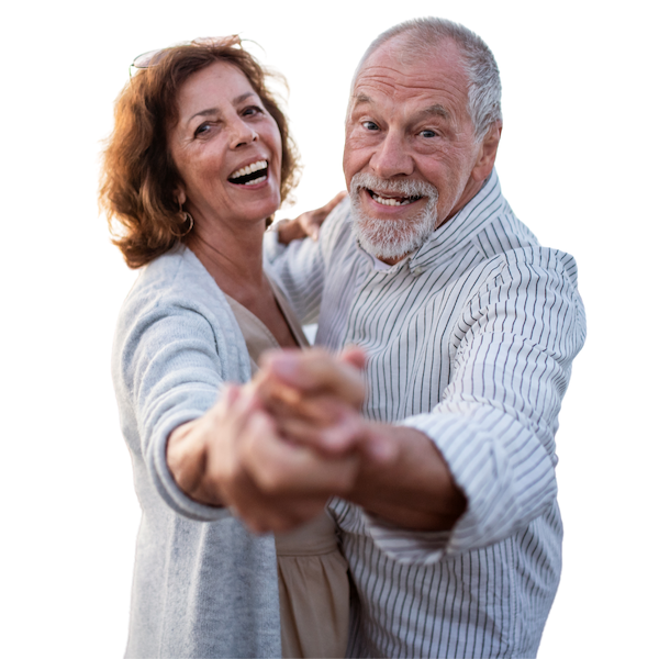 Happy Seniour Couple Dancing in Rohnert Park, CA